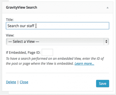 A new WordPress search widget