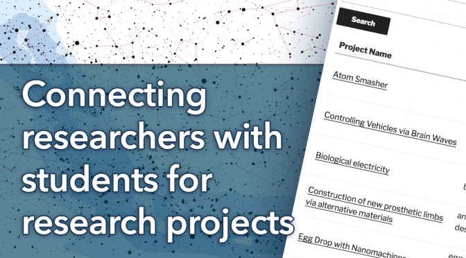 Connecting researchers with students for research projects
