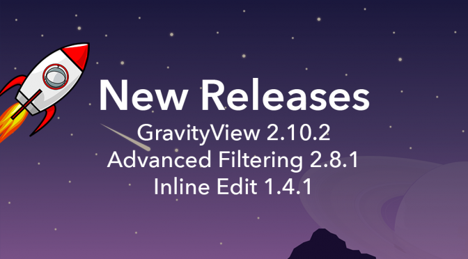 GravityView three new releases featured image