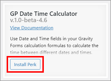 The Gravity Perks "Date Time Calculator" Perk