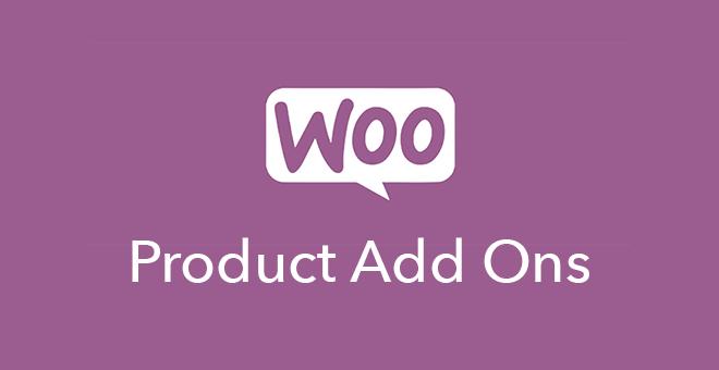 "Woo Product Add-Ons" on a purple background