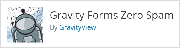 The Gravity Forms Zero Spam plugin by GravityView