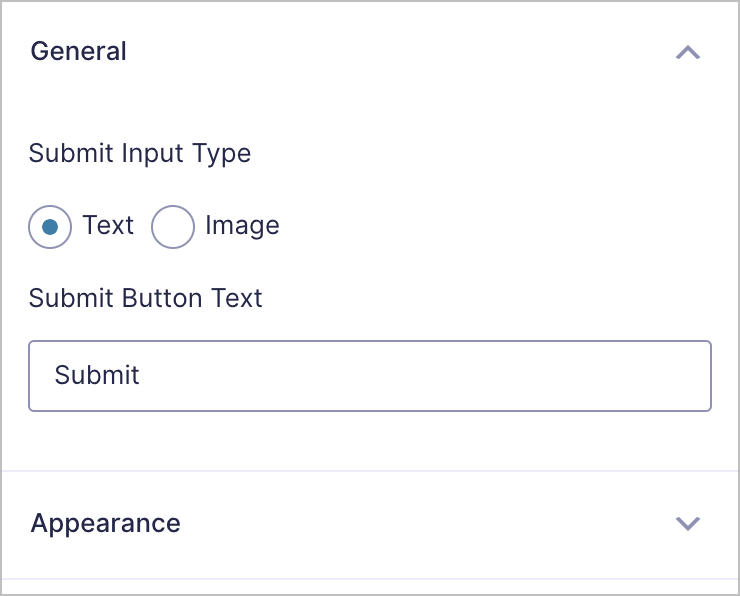 The Submit button settings in Gravity Forms
