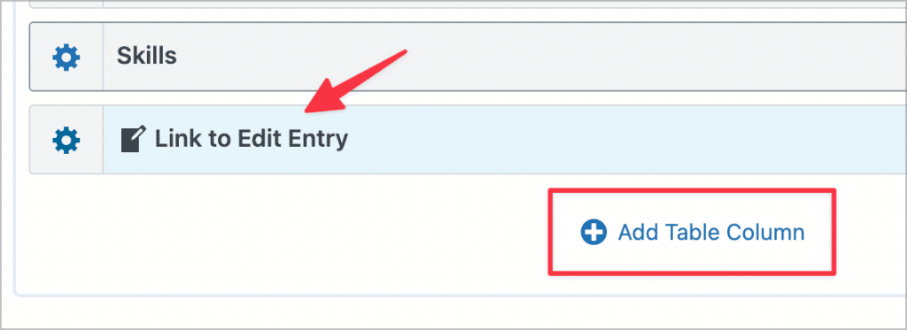 The 'Link to Edit Entry' field